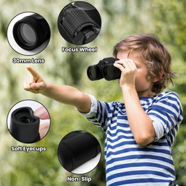 DR. ANISON Binoculars for Kids Toy Binoculars Set for Age 3-12 Years Old Boys Girls Outside Play, Bird Watching, Camping, Educational Learning, Birthday Presents