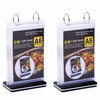 2Pcs Table Flip Menu Holder with 6 Pages Sleeve, 4"