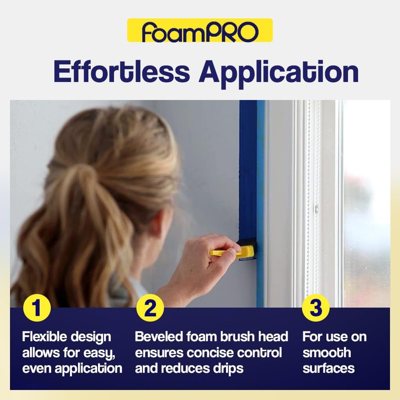 FoamPRO 73-4, 3" Foam Brush With 4 Refills - Premium