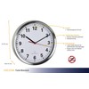 TFA Dostmann Radio-controlled wall clock with low-noise sweep movement, Stainless