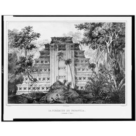 HistoricalFindings Photo: Pyramid,Papantla,Tajin, Papantla, Veracruz, Mexico 1836
