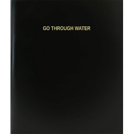BookFactory Go Through Water Log Book/Journal/Logbook - 120 Page, 8.5''x11'', Black Hardbound (XLog-120-7CS-A-L-Black(Go Through Water Log Book))