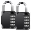Combination Lock, [2 Packs] 4 Digit Re-settable Security Padlock, Combination