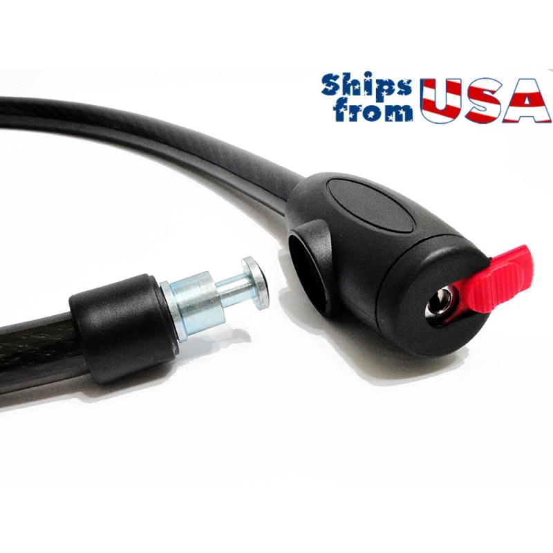 MMG Anti-theft cable lock, 70-inch steel cable (2 keys) safe,