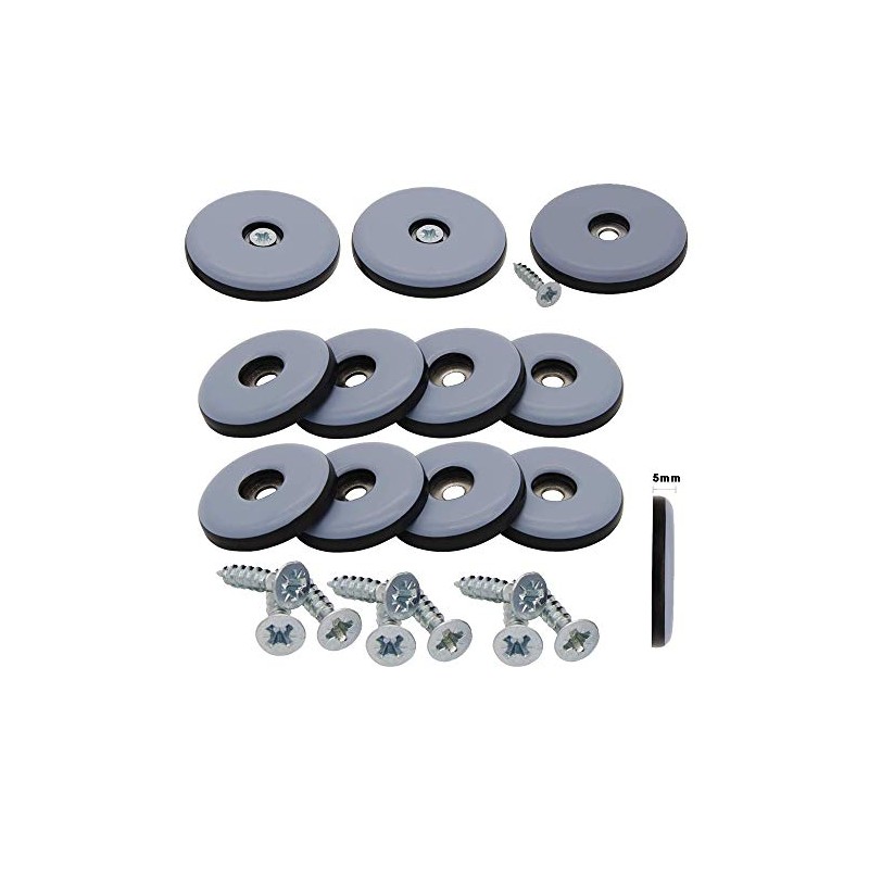 Goodway Pack of 16 Teflon Gliders, Furniture Glides, Floor Protection,