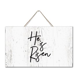 Vintage Home Decor Wooden Signs He Is Risen Custom Wall Art Wood Plaque Sign 6x10 Inch Wooden Hanging Signs Home Decor for Table Entryway