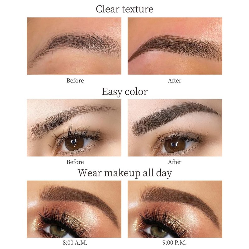 Fengyang 2 x Waterproof 3D Eyebrow Pencil, Eyebrow Pencil with
