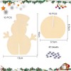Bluelves Craft Christmas Children, Pack of 10 3D Snowman Wooden