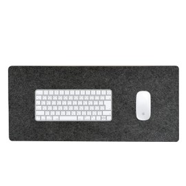 amesoba Smooth Texture Wool Desk Mat, Wool, Natural Material, Reduced Tingling, 0.2 inch (4 mm) Thickness (Dark Gray, 11.8 x 23.6 inches (30 x 60 cm)