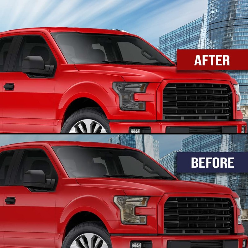 CHEDA Headlights Headlamps Cover Replacement Compatible with 2015 2016 2017