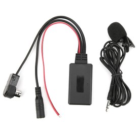 Cda-9886 Adaptador Bluetooth, Bluetooth 5.0 Adaptador de cable AUX con micrófono manos libres compatible con CDA-9857 CDA-9886 CDA-117