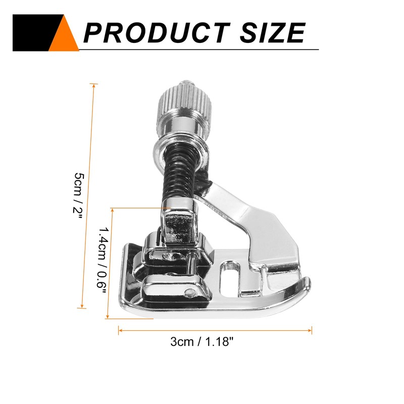 HARFINGTON Blind Stitch Hem Presser Foot 5mm Stainless Steel for