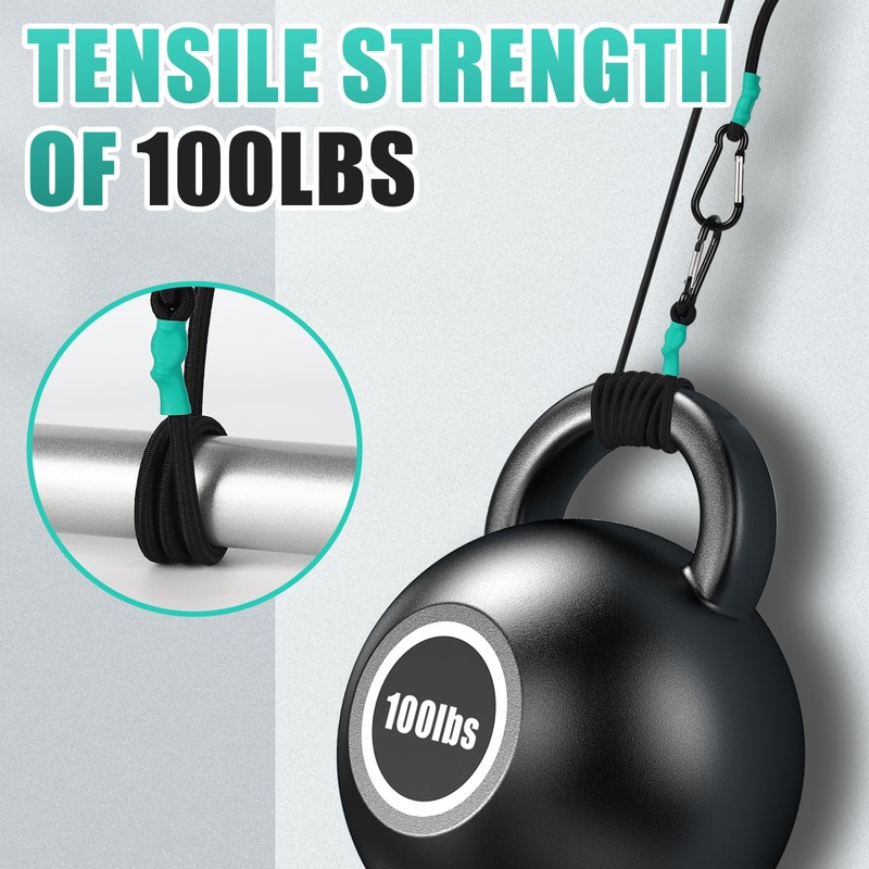 Small Bungee Cord with Hooks 12 inch Black Heavy Duty,