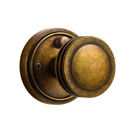 SORWDUERM 1 Pack Antique Brass Bronze Door Knob Interior Privacy Door Knobs with Lock Door Handle Bedroom and Bathroom Zinc Alloy