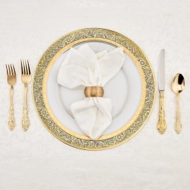 Old Dutch 13" Etched Rim Charger Plate (Set of 6), Copper