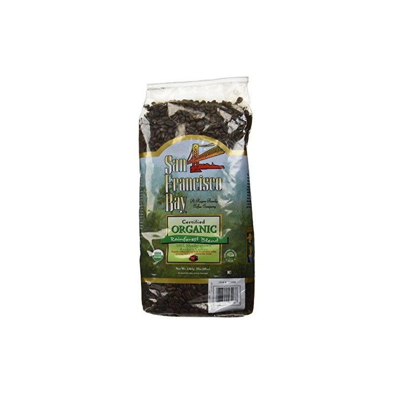 San Francisco Bay 100% Organic Coffee Rainforest Blend Whole Bean
