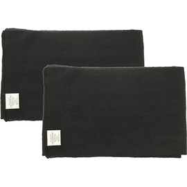 ARMYU US Army Genuine GI Military Wool Scarf, US Made Warm Winter Neck Scarf (Black - 2 PACK)