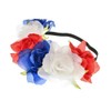 Delicate Dew Big Flower Headband Floral Crown Wreath Festival Headwear(Red