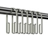 Nickel Shower Curtain Hooks Rings，Double Sided Shower Curtain Hooks Rust