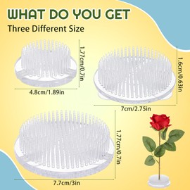 Waydress 12 Pcs 2.8 Inch Plastic Flower Frog Flower Pins Floral Frog for Arrangements Vase Japanese Floral Arrangement for Plant Decoration, Summer Activity, Wedding Decoration (Clear)