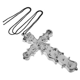 WOONEKY Cross Pendant Necklace Gold Crucifix Necklace Plastic Cross Shape for Catholic Christian Occasions