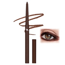 Brown Eyeliner Pencil,Highly Pigmented and Smooth Eyeliner Pencils, Waterproof Smudge Proof Long-Lasting Metallic Eye Liner,Precision Shine Pen for Mature Women Girls Eye Makeup #09