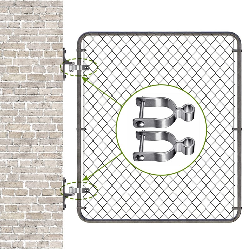Insaga 304 Stainless Steel Gate Hinges 2Pcs for 1-7/8" Chain
