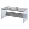 Convenience Concepts SoHo Coffee Table, Faux Birch / Glass