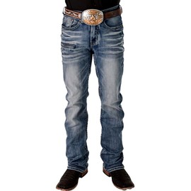 B. Tuff Western Jeans Mens Revved Up 32 Short Light Wash MREVVP