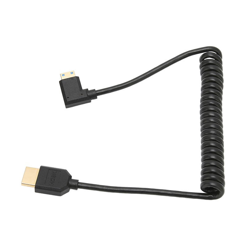 HD Multimedia Interface Cable 8K 48Gbps Right Elbow Mini HD