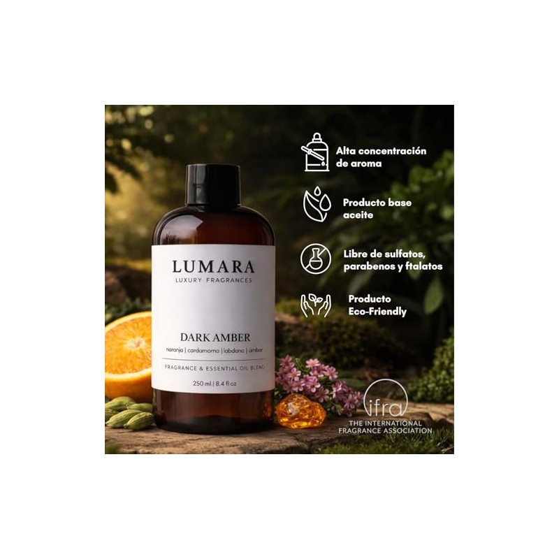 Lumara, Esencia Ambiental Aroma Zara para Difusor Profesional, 250 Ml