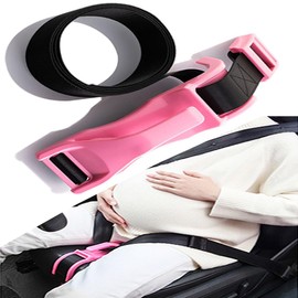 Seat Cover Adjuster, Pregnancy Seat Belt, Pregnancy Bump Belt, Women and Men, Comfort and Freedom for Pregnant Mothers, Protects the Belly of the Unborn Baby (Pink Smooth)