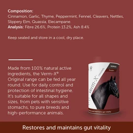 Verm-X All Natural Powder for Horses and Ponies. Supports Intestinal Hygiene. Vet Approved. UFAS Assured. Restores and Maintains Gut Vitality. Wormwood Free Recipe, transparent