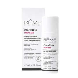 Rêve Dermatologique ClareSkin Intimisse - Crema Corporal Unificadora de Tono para Zona Sensible Extrema, Axilas e Ingles - Con Niacinamida 4%, Silimar