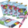 WOSWEL Super Washable Jumbo Crayons Bulk, 4 Pack Crayons with