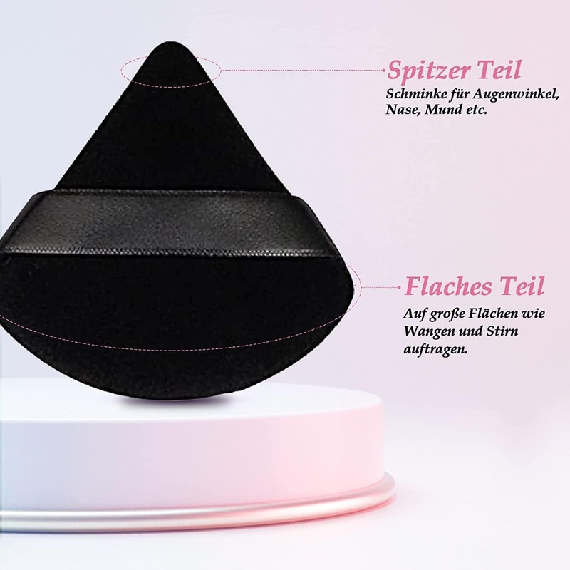 Norhogo Pack of 12 Powder Puff Make-Up Sponge, Washable Triangle