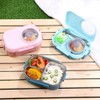 1pc Stackable Stainless Steel Bento Box for Kids and Adults