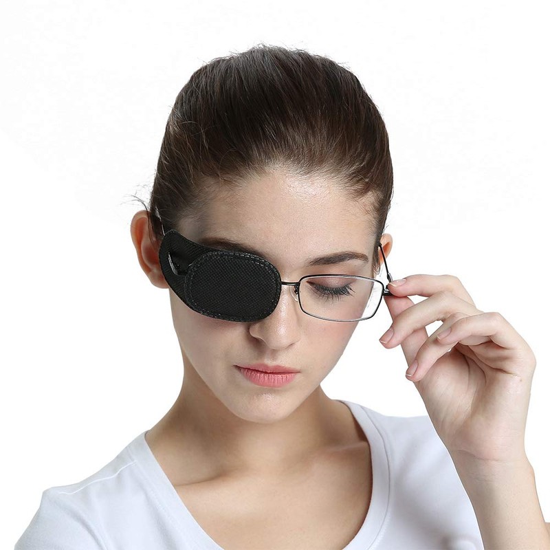 FCAROLYN 6pcs Eye Patch for Glasses (Normal Size, Black)