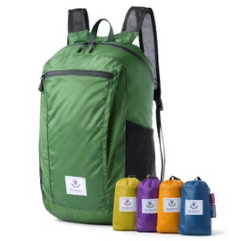 4Monster Packable Backpack Ultra Lightweight, Foldable Backpack Water Resistant, Hiking Daypack for Travel Camping Outdoor, Daily Walk-around, Cycling, Sports, Excursions(ArmyGreen, 16L)