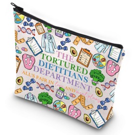 G2TUP Dietitians Cosmetic Makeup Bag Registered Dietitian Gifts Nutritionist Appreciation Zipper Bag Dietitian Merchandise (Dietitians MG)