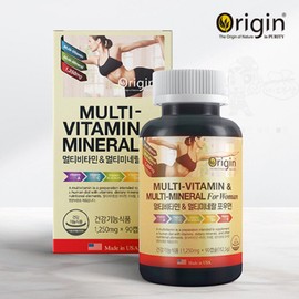 Origin Multivitamin & Multimineral for Women 1,250mg 90 Capsules Vitamin Supplement / 오리진 멀티비타민 앤 멀티미네랄 포우먼 1,250mg 90캡슐 비타민제