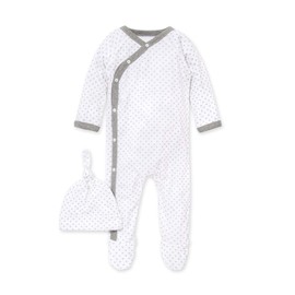 Burt's Bees Baby Baby-Boys Romper Jumpsuit, 100% Organic Cotton One-Piece Coverall, Dottie Bee, 6-9 Months