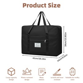 2pcs Travel Duffel Bag, Lightweight Weekender Bags for Spirit Airlines Frontier Airlines, 16.1*13.5*5.5in Large Waterproof Hospital Bag Gym Carry on Bag for Women Labor Delivery, Overnight (2pcs, M)