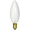 Bulbrite 25CTF/E14 25-Watt European Base Incandescent Torpedo Chandelier Bulb, Frost