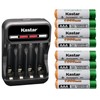 Kastar 8-Pack AAAJ 1.2V 1000mAh Ni-MH Battery and CMH4 Charger