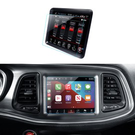 LANTU Car Screen Protector for 2015-2022 Dodge Challenger SRT 392 Hellcat Uconnect Accessories Navigation Touchscreen Protector Film Tempered Glass HD Clear 8.4''