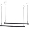 INFLATION 2 Pack Hanging Closet Rod 15-40 Inch Adjustable Width