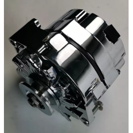 Rodspeedracing New Chevy SBC 350 130 Amp 1 Wire Alternator & LWP Aluminum Bracket Kit Polished