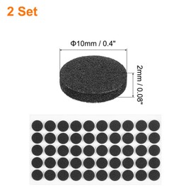 uxcell Cabinet Door Bumpers, 2 Set Cabinet Bumpers Self Adhesive Bumpers Pads Sound Dampening Round Rubber Bumpers for Drawers, Cupboard Door Cabinet Door, Black