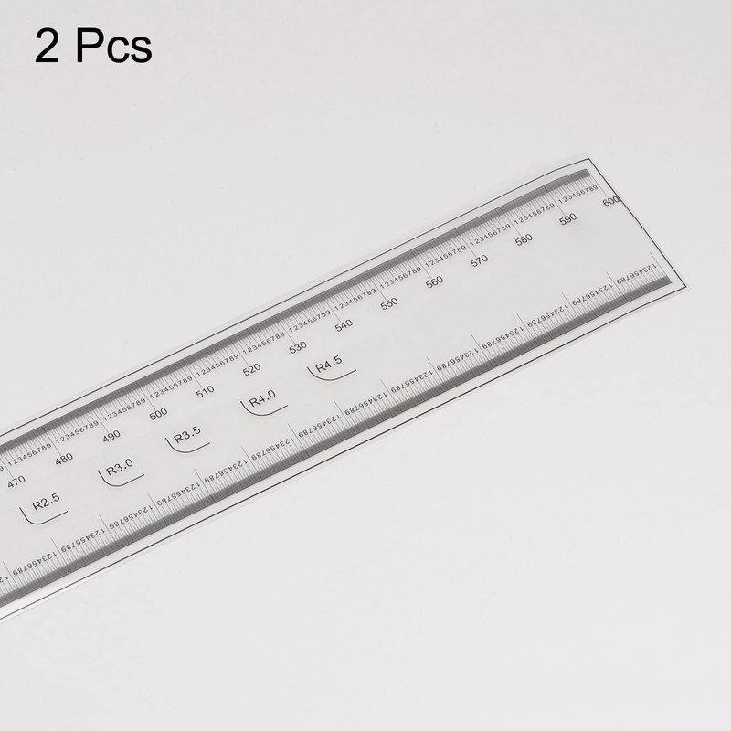 sourcing map Pack of 2 Flexible Films Ruler 60 cm
